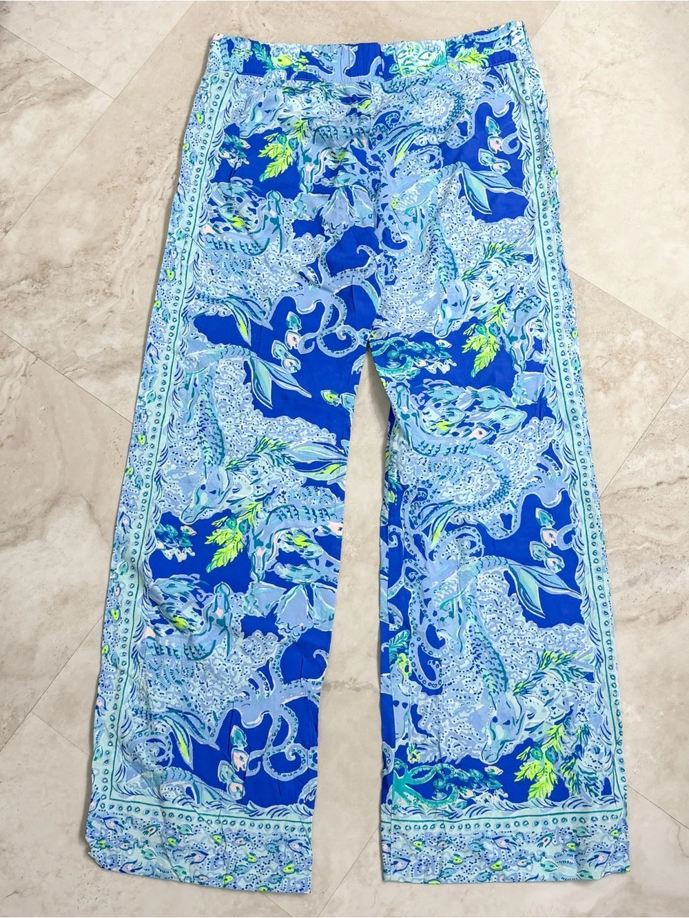 Lilly Pulitzer Bal Harbour Palazzo Pants M Coastal Resortwear - Picture 7 of 7